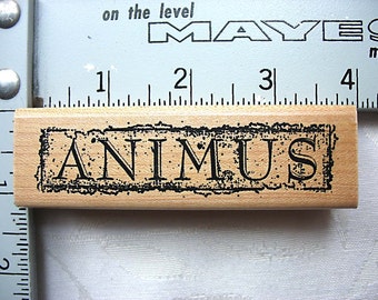 Stampers Anonymous Latin Word ANIMUS DESTASH Rubber Stamp, Used Rubberstamp