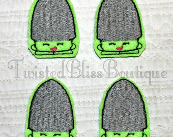 Set Of 4 Shopkin Iron Felties