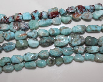 THE VAULT: 16" Strand of Smooth Larimar Nuggets #19