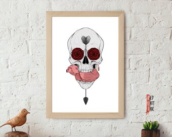 Skullentines Day - (A3) Print
