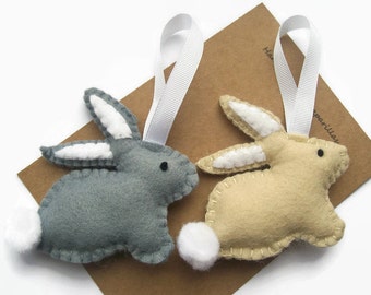 Easter Decoration, Felt Easter Bunny, Easter Gifts, Rabbit Ornament, Bunny Decorations