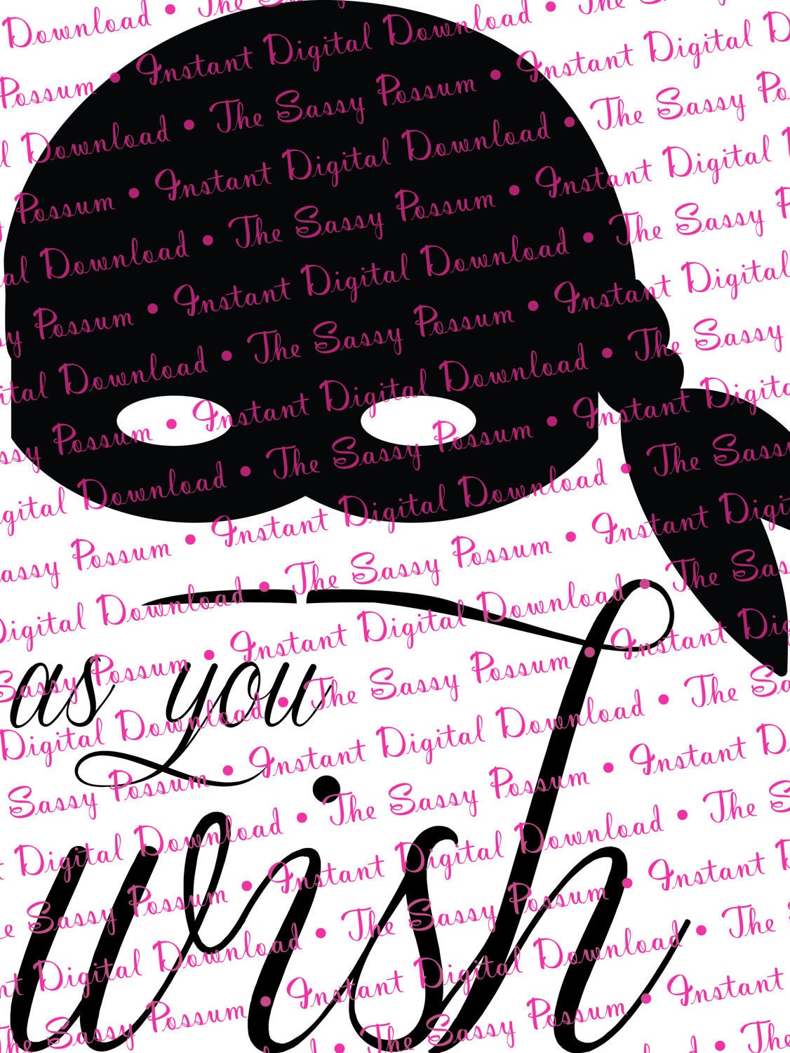 Download As You Wish The Princess Bride SVG DXF Decal Iron On