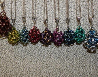 Dodecahedron pendant necklace