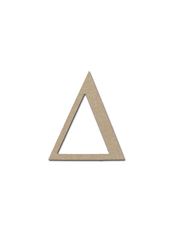 Greek Letter Delta Symbol Unfinished Wooden MDF Letters