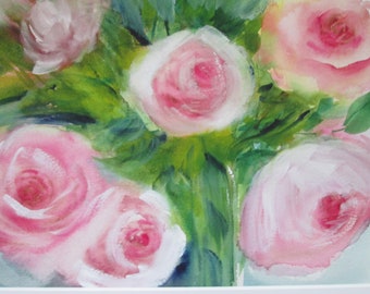 pink in light 4 ~ original watercolor