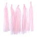Tassel Garland, Light Pink Tissue Paper Tassels (Set of 5) - Pink Party Streamers, Wedding Decorations, Tassel Party Banners, Photo Props