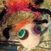 Handmade caterpillar stuffed animal crochet and hand felted wool decoration toy