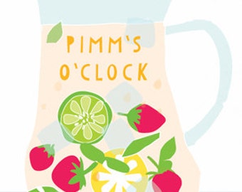 Pimm's O'Clock Art Print