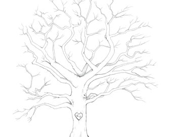 Hand Drawn Fingerprint Tree