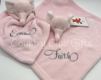 personalized baby gift | personalized baby blanket | Elephant blanket | elephant | baby shower gift | Lovey | Lamb | Bear | Monkey
