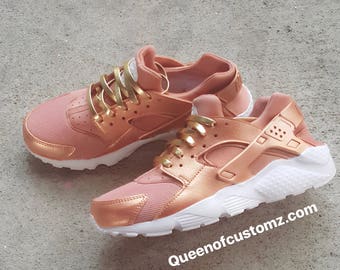 Premium Custom Rose Gold Nike Huarache