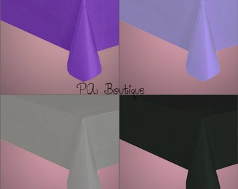 Your Choice Of Color! 54"x108" Rectangle (1.5mil thick) Reusable Plastic Party Table Covers (Free Shipping!)