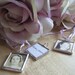 Custom WEDDING CHARM photo memory soldered glass personalized charms reversible with your 2 pictures or images boutonniere bridesmaid groom