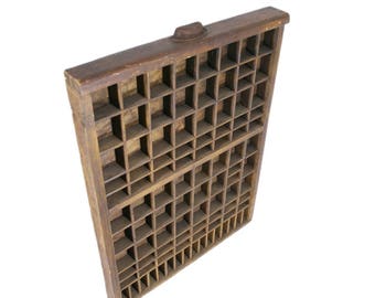 Vintage printer drawer, vintage letterpress drawer, typeset drawer