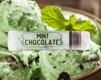 Mint Chocolate Lip Balm / Natural Lip Balm/ Lip Balm/ Vegan Lip balm / Beeswax lip balm / Chocolate lip balm / Organic lip balm/ Mint Lip
