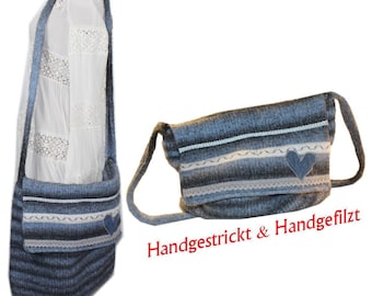 Handmade handmade felt Bag XL Big bag Shabby chic vintage