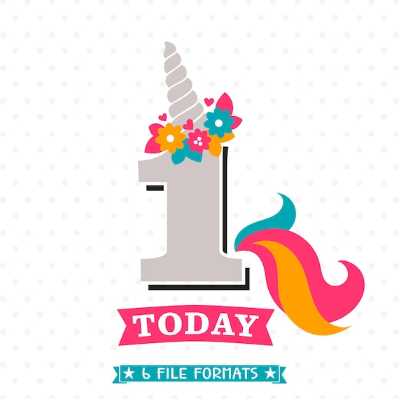 Download Unicorn Birthday SVG 1st Birthday SVG Girls Birthday iron on