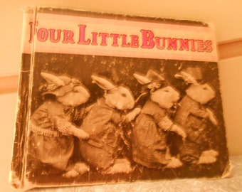 Four Little Bunnies 1935 photographed rabbits