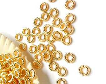 100 Gold Plated Jump Rings 5mm Closed Loop Jewelry Supplies Findings GPOJR5MM-100D1