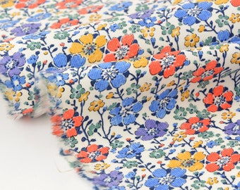 LIBERTY Baby Cord 64x146cm-Clarisse-Blue Velvet orange fabric