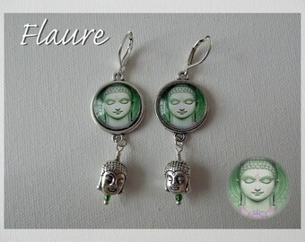 earrings "Buddha" green