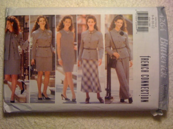 Butterick Sewing Pattern 4264 90s Misses and Misses Petite Jacket, Dress, Skirt and Pants Size 6-8-10-12