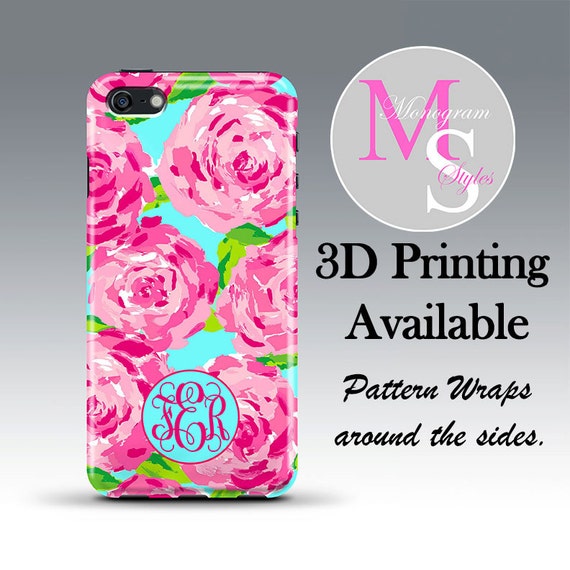 Monogram iPhone Case Personalized Phone Case Lilly Pulitzer