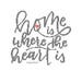 Home sign cross stitch pattern, home is where heart is quote cross stitch pattern, PDF instant download.