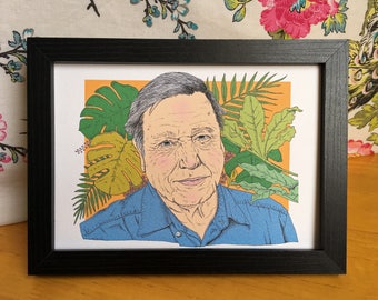 David Attenborough Illustration Art Print