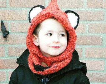 Fox cowl - Toddler size (2-4 yo)