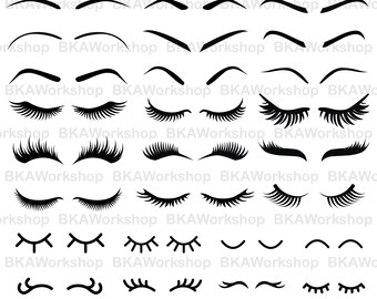 Eyelashese svg - Eyelashese vector - EyelasheseSilhouette - Eyelashese digital clipart for Design or more,files download svg, png, eps, jpg