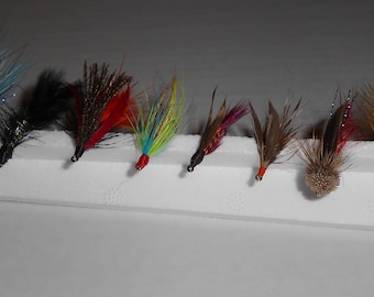 Selection of flies for trout fishing