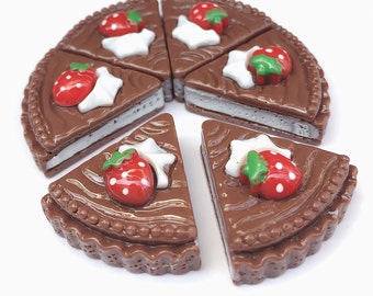 21x22mm.Miniature Cabochon Cakes,Miniature Cookies,Miniature Cake Cabochon,Resin,Miniature Sweet,Miniature Chocolate Cake