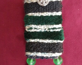 Green beads stash bag