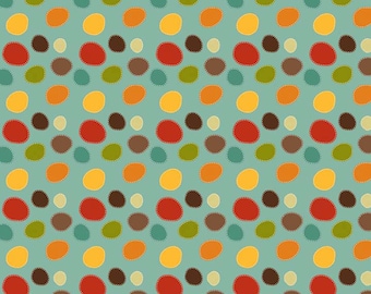 SALE Riley Blake Fabric TEAL Giraffe Dots Teal C2853-