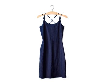 90s strappy body con dress | XS/S