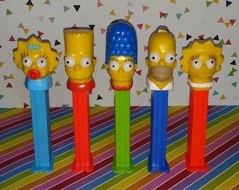 Vintage 1990s Lot of 5 Simpson Pez Dispensers