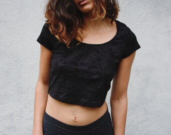 Vintage black crop