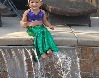 Toddler "mermaids" sizes 2T-6T! Great for Birthdays and photo shoots! Get a FREE AG sized doll outfit with all orders