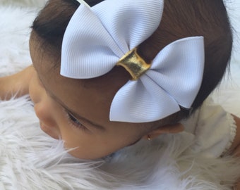 Baby Bows, Black and white baby Bows, baby headbands
