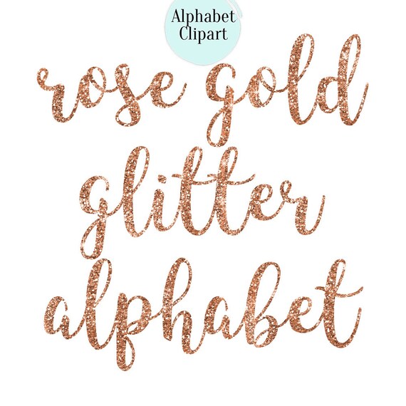buy 2 get 1 free rose gold glitter alphabet clipart 36 png