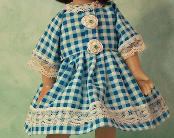 Fine Check for Riley Kish or 8” Heartstring/Effner by JDL Doll Clothes
