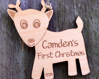 Delightful Deer Personalized Ornament: Personalized Baby's First Christmas Ornament/1st Christmas Gift/Woodland Ornament/Deer Ornament