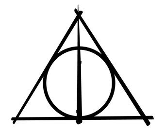 Deathly Hallows Vinyl Decal - Harry Potter car, laptop sticker