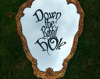 Down the Rabbit Hole Disney Party Decoration, Decal, Alice in Wonderland Party, Wall Decal