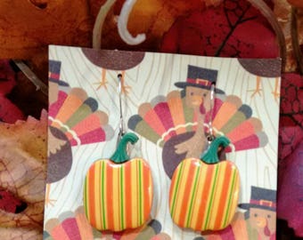 Thanksgiving earrings pumpkin earrings fall earrings thanksgiving jewelry Thanksgiving accessories gifts for her gifts under 10 teacher gift