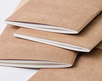 All sizes Traveler's Notebook Insert, Kraft Cover - Choice of Paper Pattern; lined, grid, dotted Traveller's Refill Personal Standard