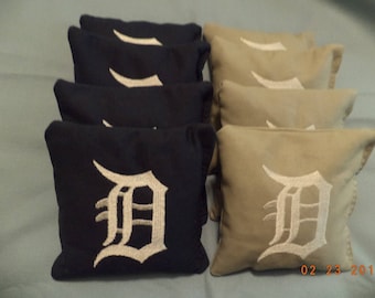 Cornhole bags Detroit Tigers corn hole Bean Bags baggo tailgate toss bags