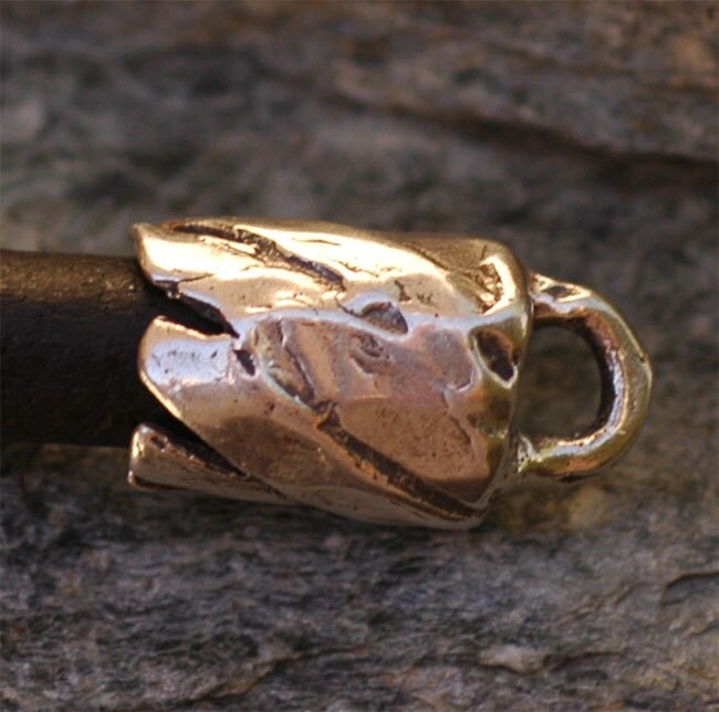 6mm Organic Sterling Silver End Caps for Leather Cord