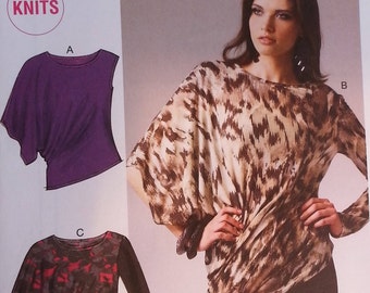 Mccalls M6797 Knit Top Pattern Misses Size Large XLarge and XXLarge Pullover Easy Knit Top Pattern Palmer PletschKnit Top Pattern